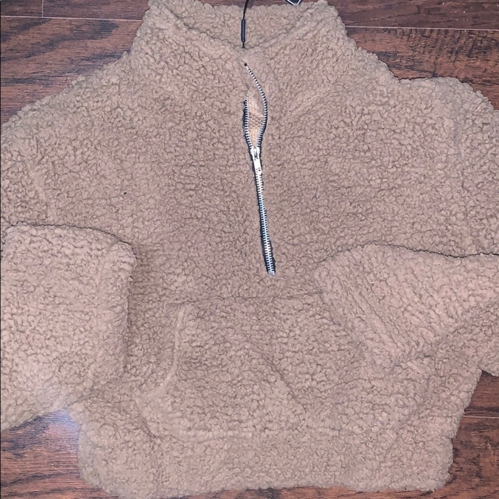 Teddy Quarter Zip Pullover Sweater